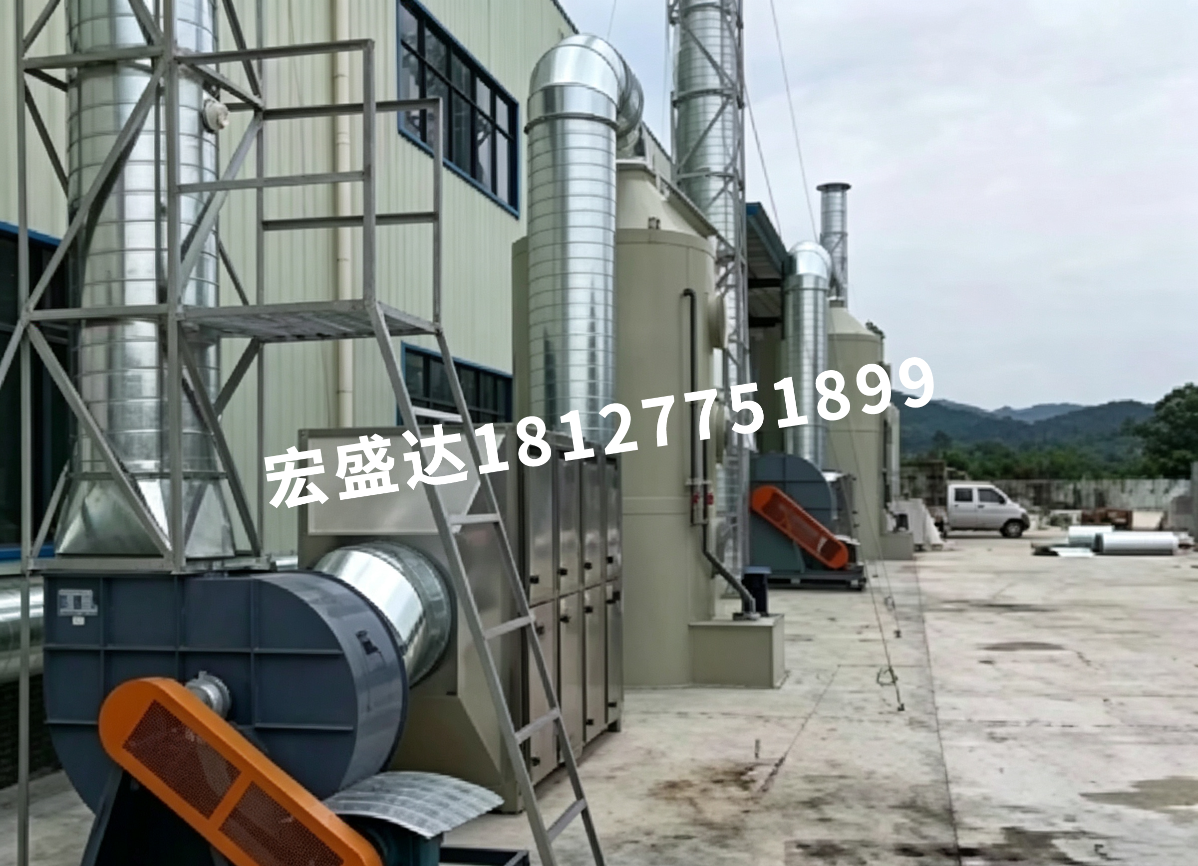 水喷淋+双级活性炭吸附