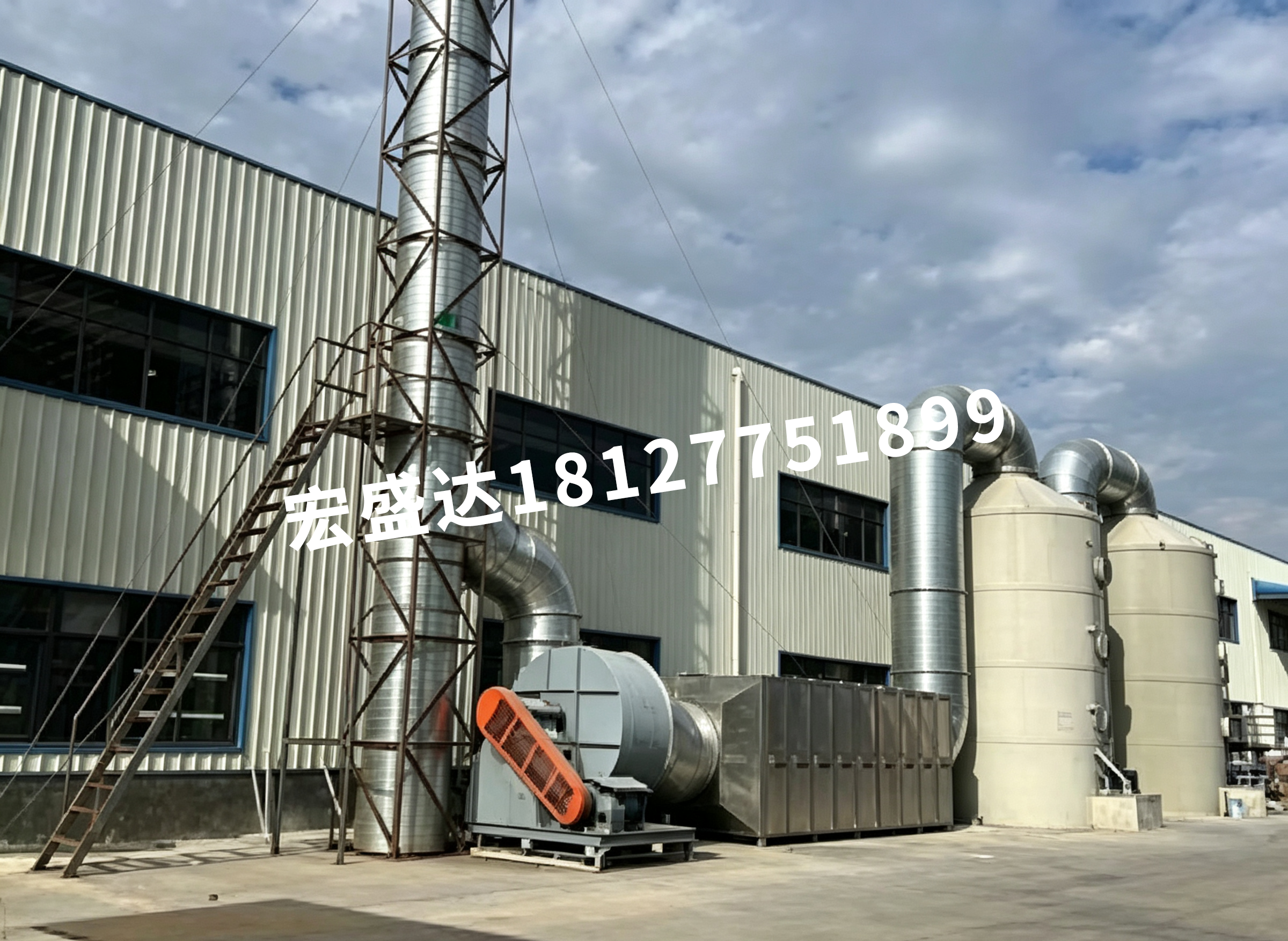 水喷淋+双级活性炭吸附